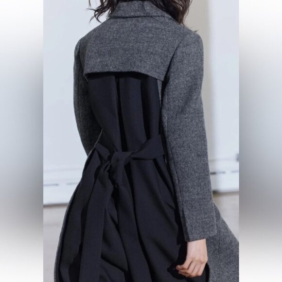 ZARA WOMAN ZW COLLECTION Combined Wool Coat - Picture 4 of 13